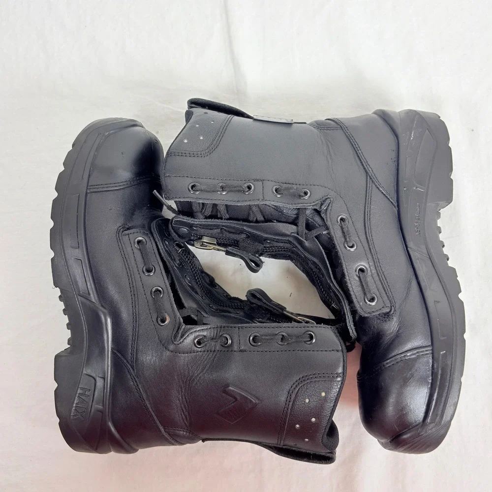 Haix Airpower R1 Black Leather EMS Station Crosstech Boots Mens 7.5W Womens 9